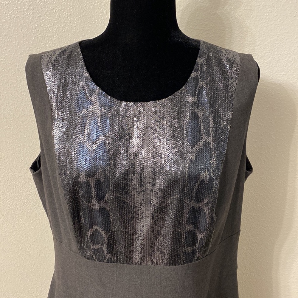 Calvin Klein Gray Snake Pattern Micro Sequin Fron… - image 2